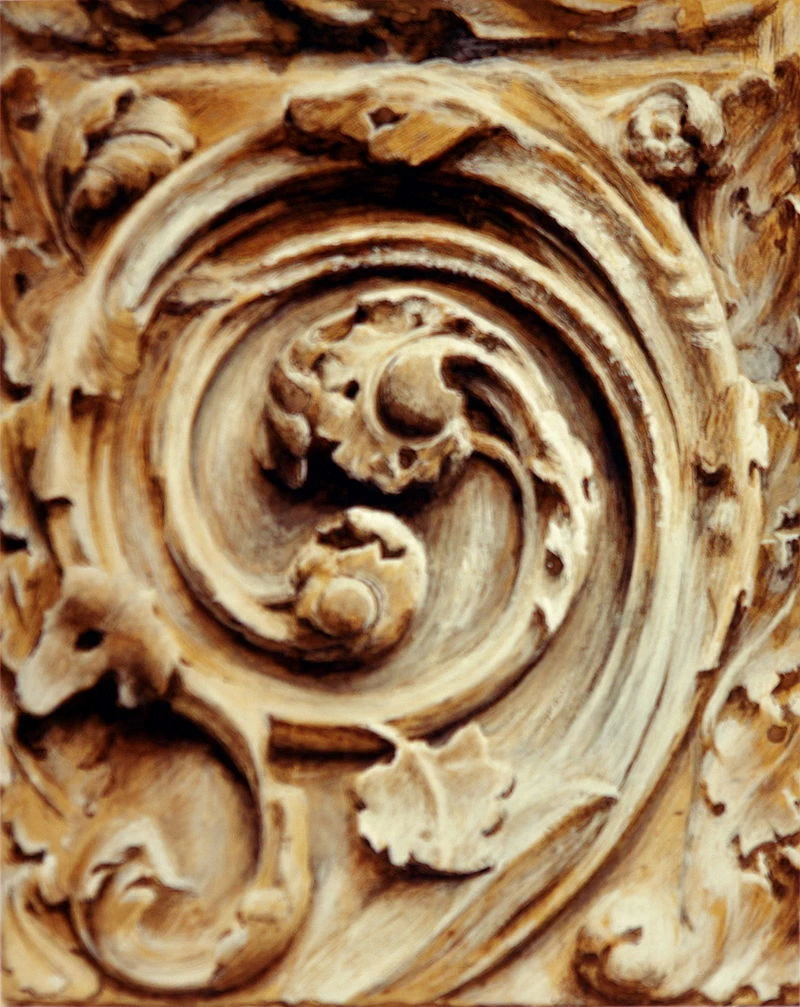 Rilievo a spirale dalla porta del transetto nord, cattedrale di Rouen, 1882
